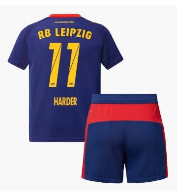 RB Leipzig Conrad Harder #11 Udebanetrøje Børn 2025-26 Kortærmet (+ Korte bukser)